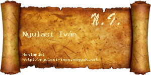 Nyulasi Iván névjegykártya