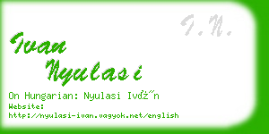 ivan nyulasi business card